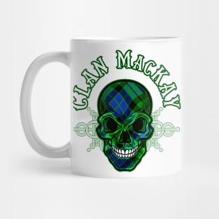 Scottish Clan MacKay Tartan Celtic Skull Mug